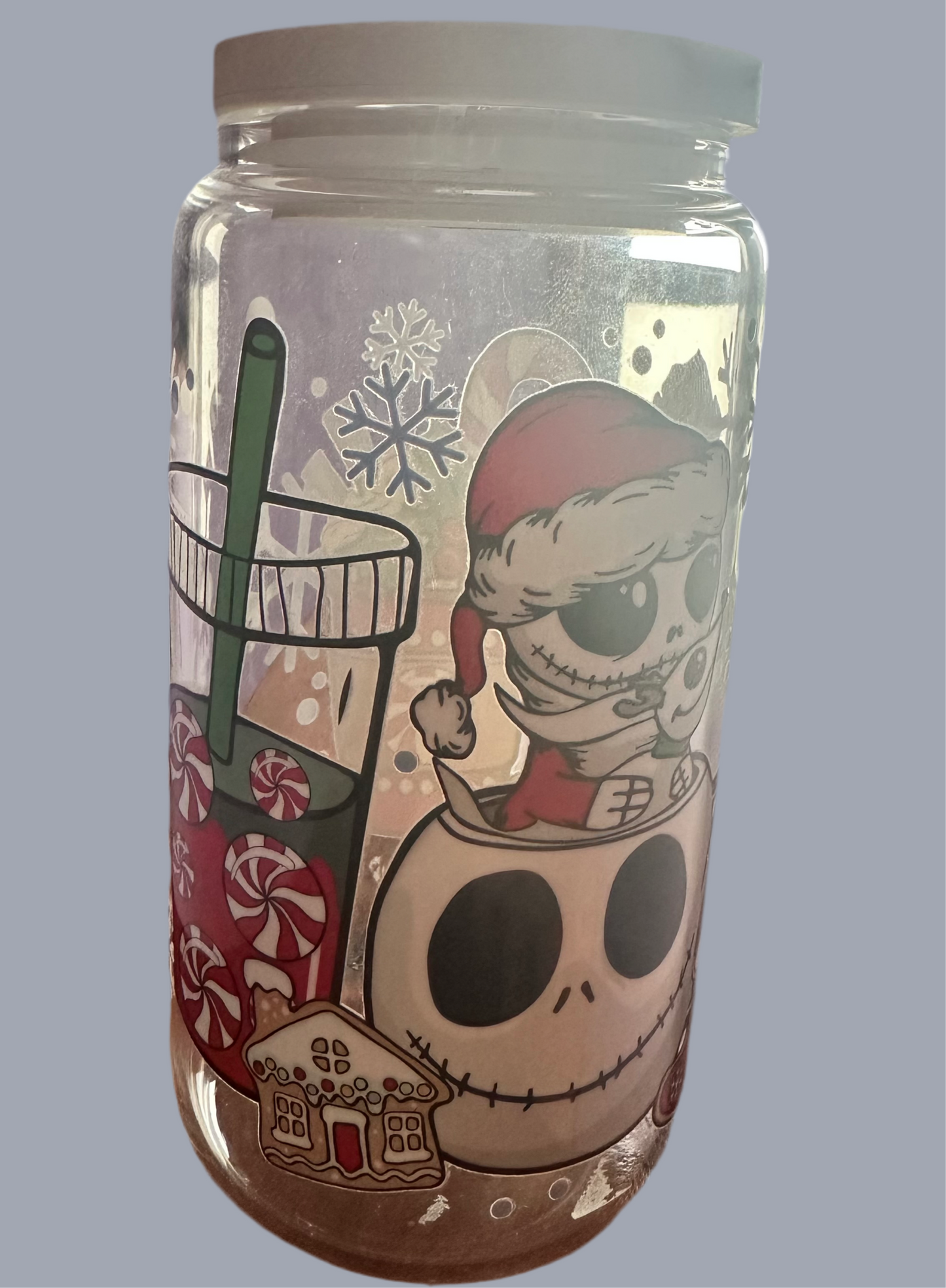 Nightmare before Christmas glass can raffle