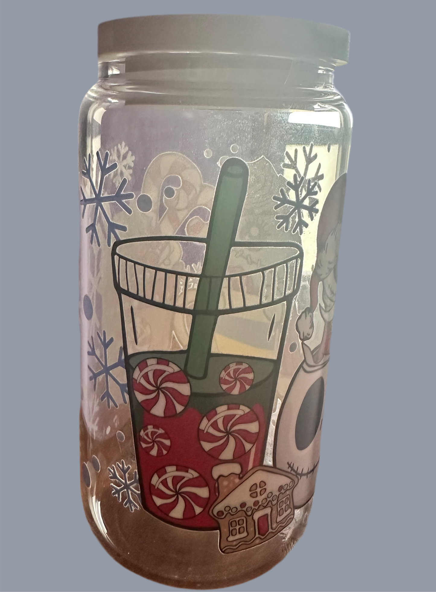 Nightmare before Christmas glass can raffle